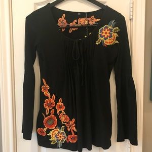 Black Tunic w/ appliqué